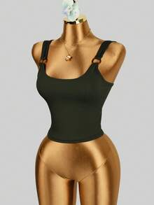 Sexy Summer Sleeveless Tank Top, Party Concert Valentines Day - Green - View 2