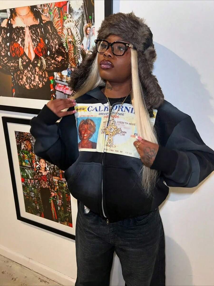 2025 Gothic Harajuku Print Sweatshirt | Y2K Street Zip-Up Hoodie | Unisex Novelty Dark Wear - 黑色(400g) - 查看 1