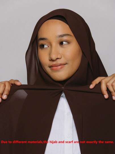 1PC 65*170cm Solid-Color Magnetic Buckle Chiffon Long Hijab, Headscarf Shawls And Wraps Blanket Neckscarf Bandanas Hijab Beach Cover Up Sarong Soft, Lightweight And Multi-Functional Large Over Size Silky Feeling Evening Dresses Party Travel Office Wedding Evening Dresses