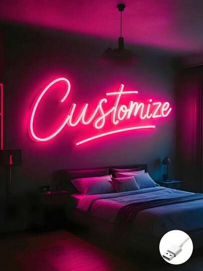 Custom Led Neon Sign Room Decor,Personalized Wedding Neon Sign Valentine's Day Gift ,Festival Neon Sign Home Decoration Wedding Backdrop USB Power.