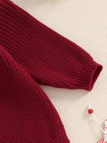 My First Christmas Baby Outfit Girl Boy Christmas Sweater Bubble Romper Long Sleeve Jumpsuit Fall Winter Outfit