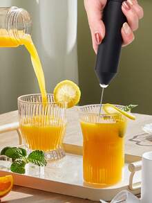 AOYI 1pc Rechargeable Handheld Portable Mini Electric Milk Frother Foamer Mixer With Charging Cable - Multicolor - View 7