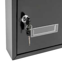 Kangten Stylish Wall-Mount Mailbox With Key Lock - Rust-Resistant Black Metal Mail Box For Home And Office, Secure And Easy To Install Wall-Mount Mailbox, Modern Outdoor Waterproof Extra Large Drop Box Iron Home Office Letter Post Box With Key Lock Mail Box Collection Box Ballot Box A Nice Gift - 1 - Xem 9