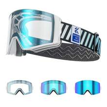 Kapvoe Photochromic Ski Goggle Snow Goggles Snowboard Anti-Fog Mask For Men Women Eyewear Kit Protection Snow Glasses Snowmobile Winter