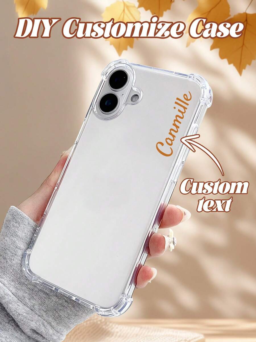 1 chiếc ốp lưng điện thoại trong suốt, chống sốc, có thể tùy chỉnh chữ ký, tương thích với iPhone 11/12/13/14/15/16/16pro/16plus/16promax/17/1pro/17promax/17air, Pixel 9A/S24/S25ultra/S25plus/S25edge/A17/A07, Moto G85, Infinix Hot 50 Pro+, thích hợp làm quà tặng hàng ngày cho bạn bè. - Trong sáng - Xem 1