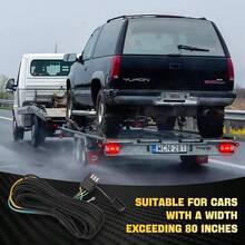 Arns de cableado de remolque de 4 pines y 5 cables, 22 pies para recableado, luces traseras en ambos lados, arns de cableado para remolque de barco, conector plano de remolque de 5 cables, luces de - inicial - Ver 7