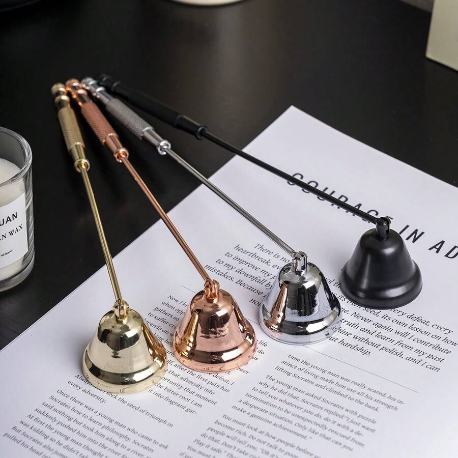 1 dụng cụ dập nến bằng thép không gỉ, phụ kiện nến, bình dập nến có tay cầm, dụng cụ cắt bấc nến, đồ trang trí cho người yêu nến, quà tặng, sử dụng hàng ngày, thích hợp cho Halloween, Giáng sinh, mùa thu, mùa đông, ngày lễ, lễ hội, trang trí phòng, quà tặng