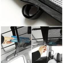 1pc Car Roof Fishing Rod Holder Net - Adjustable 5-Rod Capacity, Lightweight Space-Saving Design With 4 Grab Handles, Durable Mesh Bag For SUVs Trucks - Perfect Gift For Anglers & Outdoor Enthusiasts, Vehicle Gear Organizer | Secure Fixing Straps, Car Fishing Rod Holder - Black 1PC - View 3