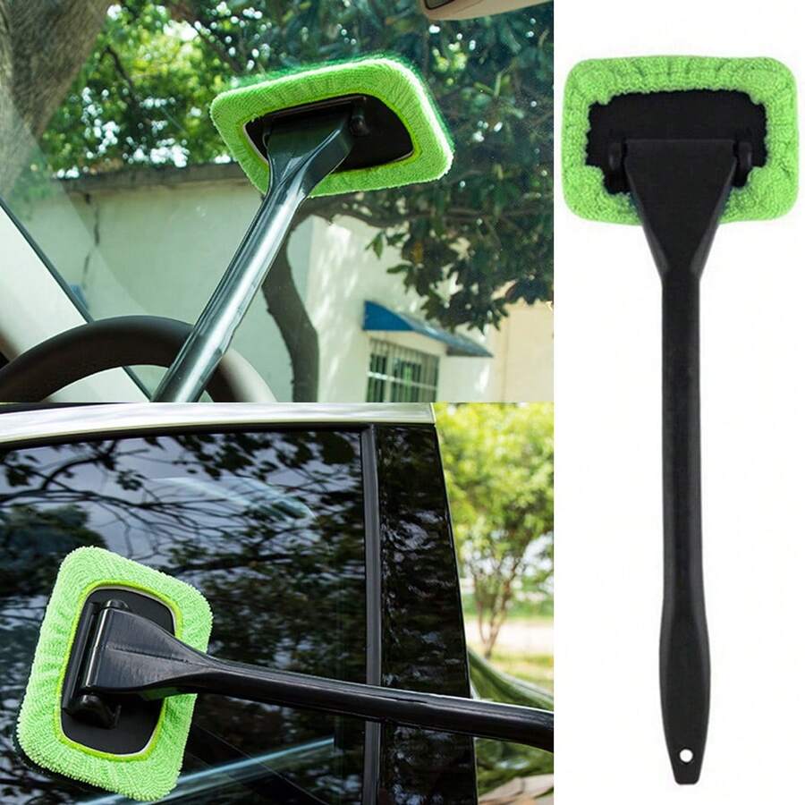 3pcs Glass Cleaner Handle Car Windshield Brush Auto Windscreen Car Brush Tools - Green - View 1