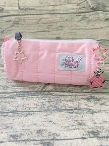 1个鱼形面粉袋铅笔盒和1个面包狗蛋糕铅笔盒，可爱化妆包，学生返校文具袋，大容量收纳袋，铅笔盒，铅笔袋，房间装饰，万圣节装饰，秋季装饰，圣诞节和万圣节装饰品