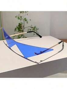 1 Piece Women's New Frameless Triangle-Shaped Fashion Glasses Premium Quality Top Rated Gold Temple Design Green Color Lightweight IWD 2026 Special Limited Edition Mothers Day 2026 Mom Gift Gift For Mom Mothers Day Gift Best Mom Mommy Gift Gift For Grandma Mum Gift Mother's Day Gift For Mom 2026 Sentimental Gift For Mom Thank You Mom Gift Mothers Day Accessories Mom Birthday Gift Heartfelt Gift For Mom Unique Gift For Mom Mothers Day Surprise Gift Women's Day Gift For Mom Girlfriend Goddess Day Beauty Gift For Festive Occasion Daily Party Wear Best Gift Choice - 藍色 - 查看 2