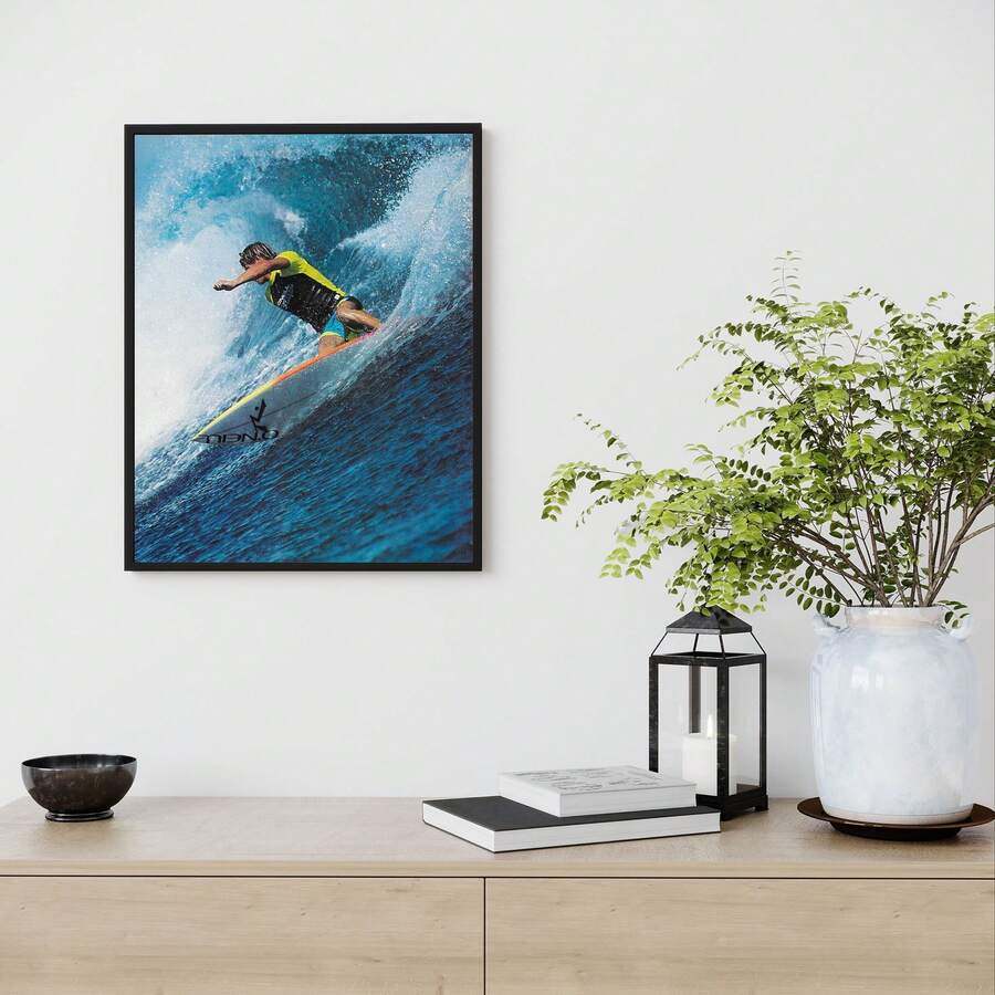 Affiche de voyage vintage de surf, 1 pièce d'art déco classique sur le thème des sports côtiers, impression artistique sans cadre pour la maison, le bureau, la salle de bain, le salon, la chambre - décoration murale de surf d'intérieur et d'extérieur