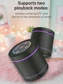 Wireless 5.0 Stereo Wireless Speaker - Portable Compact Speaker System, -C, Suitable For Outdoor/Indoor Parties, Camping, Beach - Compatible With Smartphones/Tablets (Red/Black/Yellow), Portable Speaker With RGB Lights