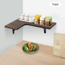 YUNRUX Folding Tables - Chocolate Brown - View 1