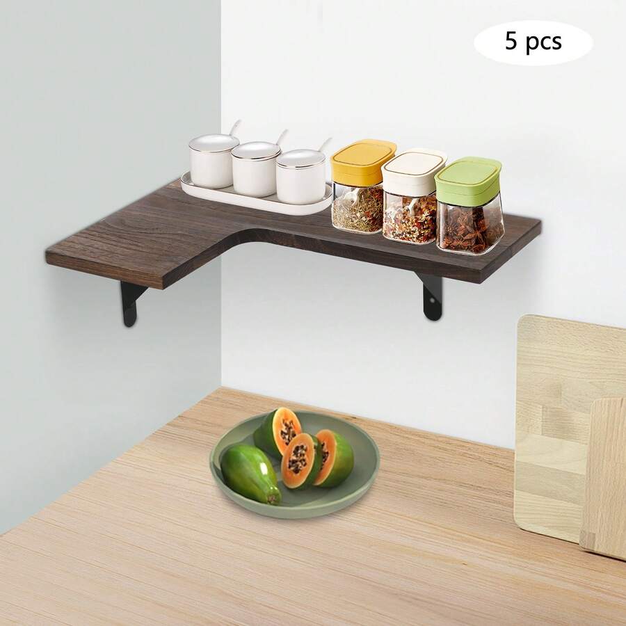 YUNRUX Folding Tables - Chocolate Brown - View 1