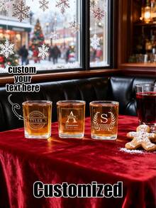 Personalized Wine Glasses, Customized Shot Glasses, Personalized Laser Engraved Glass Square Shot Glass, Customized 18th/21st Birthday Shot Glasses, Birthday Parties, Suitable For Bars, Clubs, Restaurants, Customized Personalized Brand Logos, Liquor And Summer And Winter Drinks Suitable For Bridesmaid, Bachelorette Party, Chic Design - Multicolor - View 9