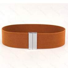 1 件女士弹性腰带，弹性宽腰带，适合连衣裙、衬衫、外套，带扣 - 黑色束腰带 GM001 万圣节夏季、秋季、万圣节