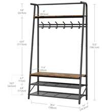 Clothing Racks - 39,4"W 1 Reihe Haken Braun - Übersicht 3