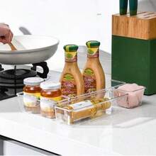 4-Piece Acrylic Drawer Organizer Set, Transparent Plastic Makeup Tray Trays For Vanity, Bathroom, Jewelry, Cosmetics, And Small Tools Storage Boxes, Kitchen Utensil Divider Boxes For Desk, Table