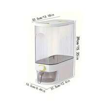 Insect-Proof And Moisture-Proof Rice Storage Container |   Large Capacity Grain Storage Jar, Kitchen Essential, Specially Designed For Storing Rice And Miscellaneous Grains - Transparent Ivory White*Large - View 4