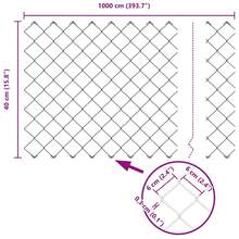 Kettengliedzaun mit Pfosten Grün 0,  4 x 10 m Stahl