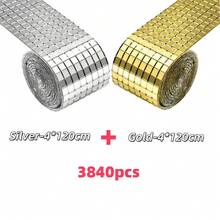 5x5毫米自粘迪斯科陶瓷马赛克瓷砖，方形马赛克镜面片，工艺玻璃镜条，方形镜面马赛克瓷砖，适用于室内/室外装饰、DIY艺术拼贴画、花瓶、杯子、相框和其他工艺家居装饰、返校房间装饰、学习用品