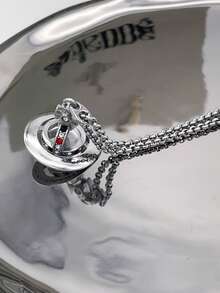 Vivienne Westwood New Petite Orb Pendant Necklace - Silver - View 4