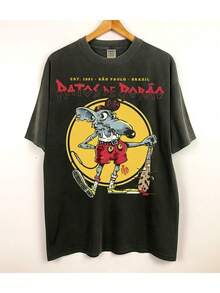 Ratos De Porão T-Shirt National Rock Band Shirt Blouse Unisex Male Female 100% Cotton Top Premium Streetwear Launch Fast Shipping Various Colors!! Plus Size - 黑色 - 查看 2