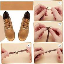 1 Pair Vintage Skull Shoelace Charms - Gold - View 10