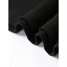 Men's Chef Jacket Print Cotton T-Shirt – Black Casual Crew Neck With Red Stripes & Chef Hat Design, High Stretch Knit Fabric, Regular Fit, All-Season Wear For Adults, Chef Uniform Shirt | Playful Chef Design | Comfortable Fit - màu đen - Xem 5