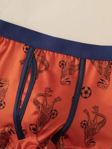 5pcs/Pack Boys' Cartoon Dinosaur & Car Print Briefs Underwear