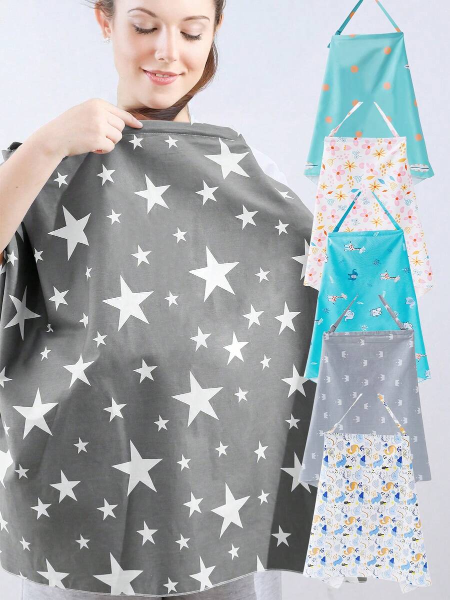 1 Piece Of Baby Pattern Breastfeeding Cover Suitable For Outdoor Use - Multicolor - View 1