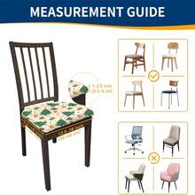 1/4/6/40 buc Brad de Crăciun verde cu globuri galbene ornamentale; Cutii de cadou colorate cu hârtie de împachetat și panglici; Bomboane și bastoane de acadea imprimate; Husă de scaun detașabilă și elastică din fibră de lapte, huse pătrate pentru scaune pentru sufragerie, bucătărie, restaurant, scaune de hotel, husă moale pentru pernă.
