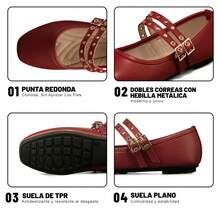 WEIDE Women Flats - Red - View 8
