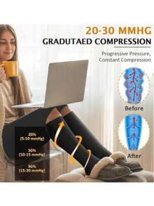 1 par de calcetines de compresión con cremallera, unisex, de punta cerrada, adecuados para hombres y mujeres