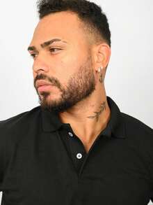 Polo Preta Premium Masculina – Elegante e Confortável - Preto - Visão 2