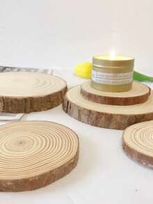20 块圆形木盘，5-10 厘米，未加工木圈，未钻孔木圈，无孔，适用于 DIY 工艺品木制托盘，婚礼中心装饰，圣诞树装饰托盘