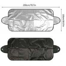 1 pieza Protector de parabrisas de coche Antihoja que cae Parasol contra el polvo, la escarcha y la nieve - Cubierta de vidrio para accesorios exteriores del coche - Tela Oxford resistente a todo clima con protección contra el viento y los rayos UV, adecuada para coches, SUV, camiones, General Motors, protección solar interior del coche