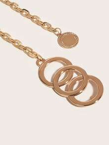 Fashionable Versatile Hollow Five-Pointed Star Waist Chain Accessory Fall, Autumn, Halloween - Silver - View 9