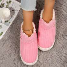 Ultra Soft Indoor Slippers For Women Cozy Cotton House Shoes - Pink - View 5