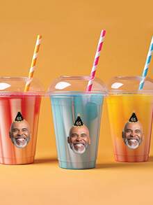 50 miếng dán mặt tùy chỉnh - Miếng dán vinyl in ảnh, thiết kế bền, chống thấm nước, tuyệt vời cho tiệc sinh nhật, đám cưới, kỷ niệm, tốt nghiệp, Ngày lễ tình nhân, Giáng sinh, tiệc mừng em bé, tiệc độc thân, ngày lễ, món quà độc đáo cho bạn bè, gia đình, các cặp đôi. - Phong cách 4 - Xem 5