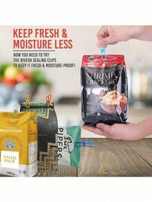 10pcs Metal Bag Clips - Compact & Portable Food Freshness Sealers - Multicolor - View 3