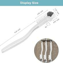 1Pc Dish Brush Bottle Bathroom Scrub Brushes Kitchen Cleaning Brush Right Angle Kitchen Brush Sink Household Pot Pan Edge Corners Tile Lines Brush With Stiff Bristles - 白色 - 查看 5