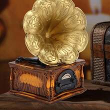 EBTOOLS Hucha, Retro Alcancía, Record Player Shape Piggy Bank, Forma de Tocadiscos Retro Europeo, Adornos de Fonógrafo Vintage para la Decoración de la Oficina en Casa - 1 - Ver 3