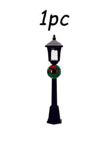 4 sztuki miniaturowych lamp ulicznych do domku dla lalek, retro lampa naftowa, kreatywne świąteczne oświetlenie uliczne, latarnia uliczna w kształcie pociągu, czarny zewnętrzny słupek lampy, żywica, prezent na imprezę, nadaje się do akcesoriów do domku dla lalek, miniaturowa lampa uliczna, słupek do latarni, dekoracja do mikrokrajobrazu, wystrój ogrodu w stylu wróżek, akcesoria do oświetlenia ogrodowego, gry karnawałowe, wystrój pokoju