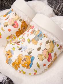 Kids' Warm Thermal Lined Casual Clogs, Suitable For Winter