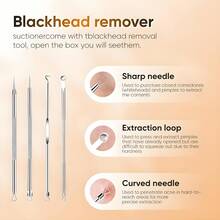 Blackhead Pore Removal Vacuum, Facial Pore Cleanser - 5 Suctions, 5 Probes, USB Rechargeable Blackhead Vacuum Kit, Acne Removal Tool For Adults. Suitable For Bathrooms. Bedchamber. Holiday Gifts For Female Friends And Female Classmates In Places Such As Travel - 皮膚清潔儀 - 查看 7
