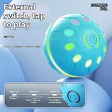 2pcs Colorful Pet Bouncy Ball, Jumping Ball, Dog Smart Toy Ball With Flashing Lights, Chew-Resistant Interactive Pet Ball, Dog Chasing Ball, Dog Christmas Gift - Multicolor - View 3