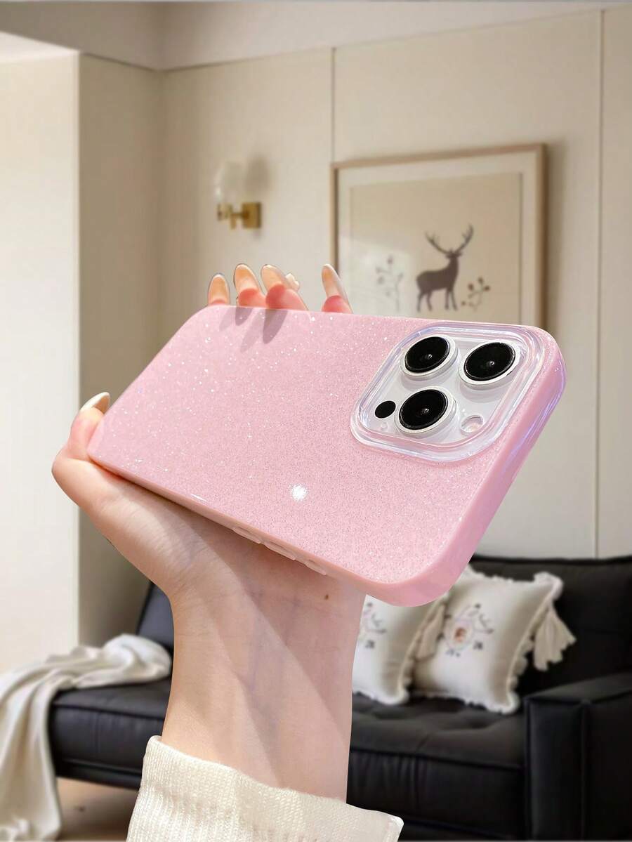 全新闪光手机壳，适用于 Apple 16 Pro Max/15 Pro Max/14 Pro Max/13 Pro Max/12 Pro Max/11 Pro Max/7/8 Plus - 粉色 - 查看 1