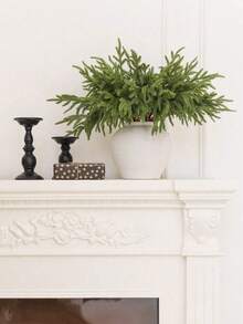 5 pièces Décoration de feuilles de pin artificielles, convient pour l'automne/l'hiver, la maison, la table des fêtes, les fêtes de Noël, les anniversaires, les centres de table, la création d'ambiance, l'arbre de Noël, les couronnes DIY, l'escalier, la cheminée